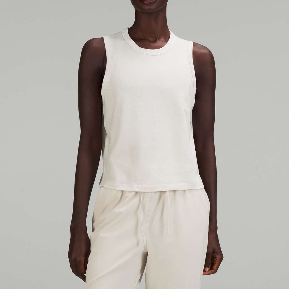 Lululemon‎ Classic-Fit Cotton-Blend Tank Top in Bone